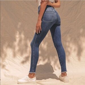 Free People Raw Hem High-Rise Jeggings Denim Jeans Stretch Fall Classic Skinny